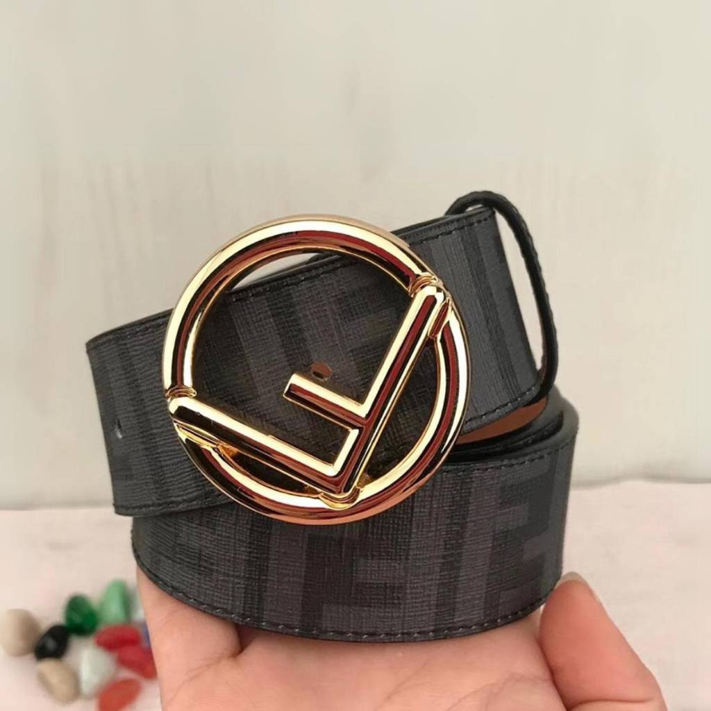 Fendi Chevron Patterned Belt